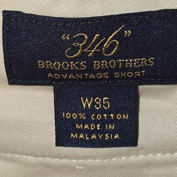 MENS BROOKS BROTHERS 346 ADVANTAGE SHORTS KHAKI SIZE 35 EUC - Picture 6 of 6